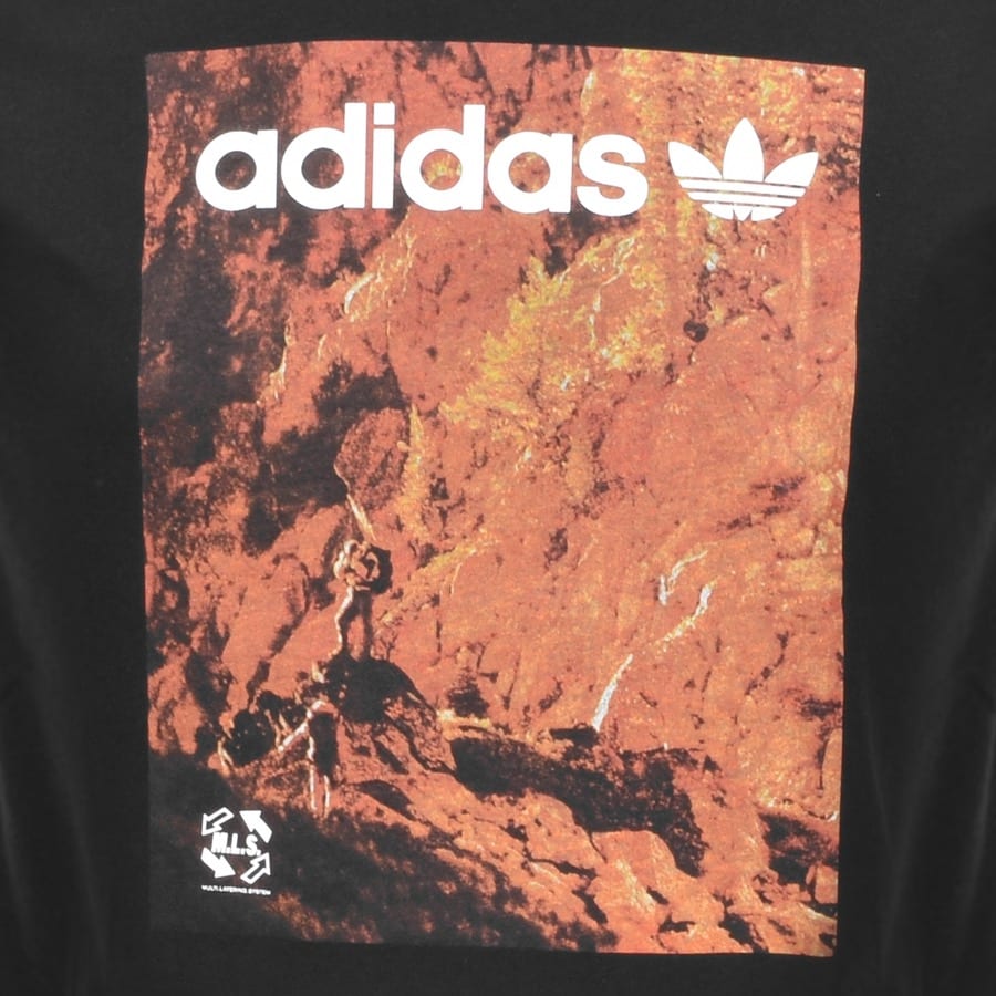 Alternative Image for Productadidas Originals Adventure Logo T Shirt Black3